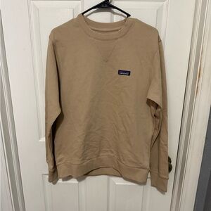 Patagonia Mens Crew Neck Pullover Sweatshirt Tan Brown Organic Cotton Sz S NWOT